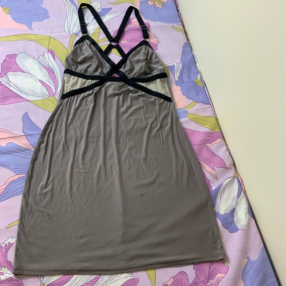 EUC H&M Grey Back Crisscross Strappy Tank Sexy Pajamas